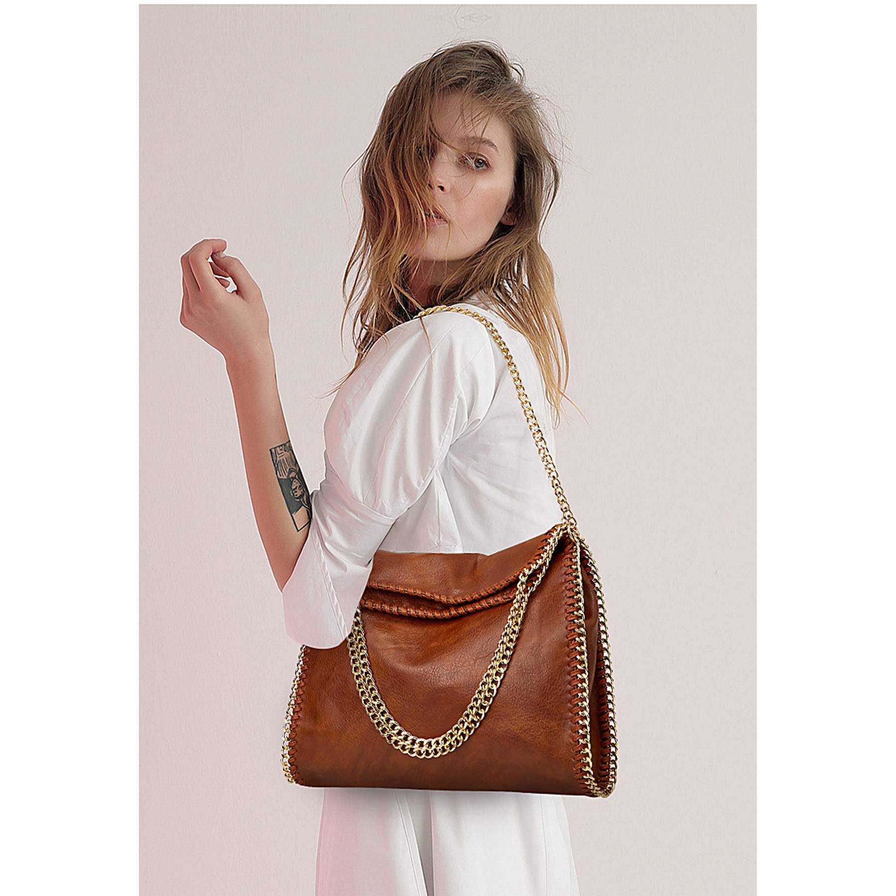 PU Chain minimalist cross-body Tote bag 6