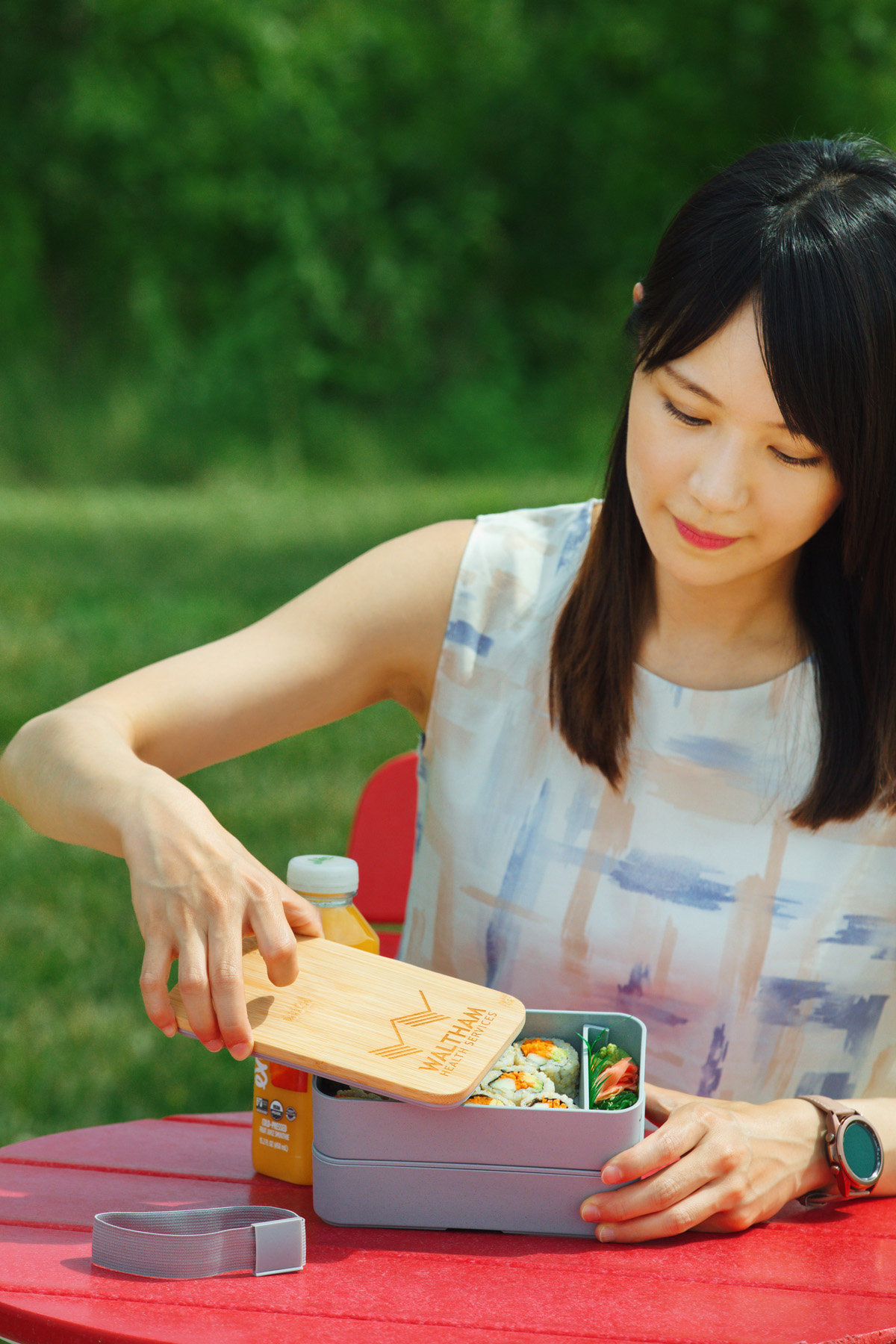 Double Decker Lunch Box with FSC® Bamboo Lid & Utensils 16