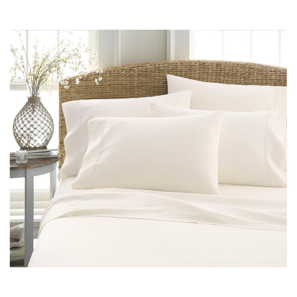 Double Brushed Sheet Sets - Ivory Queen 6 Piece 1