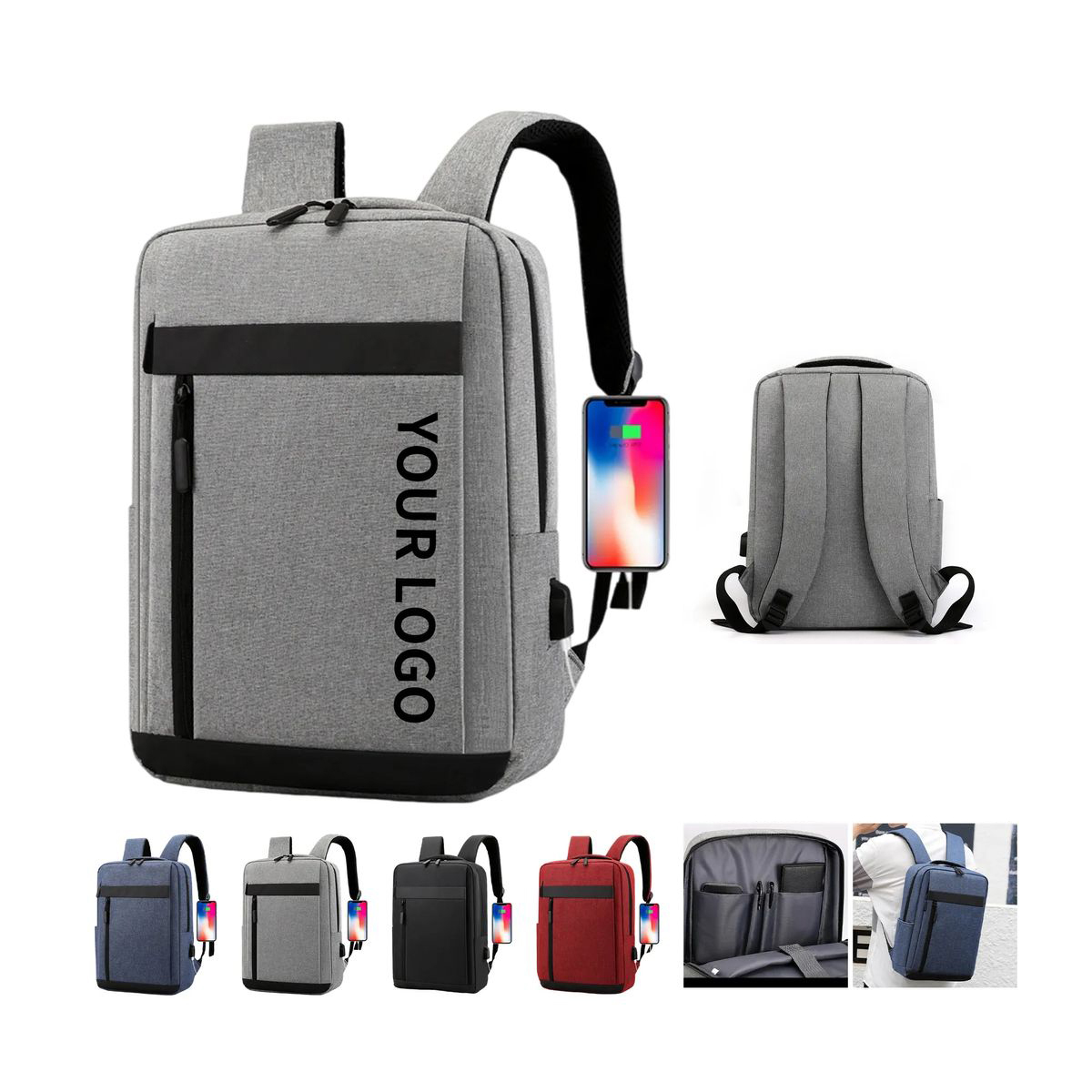 Work Backpack with Charging Port and Nylon Shell 3