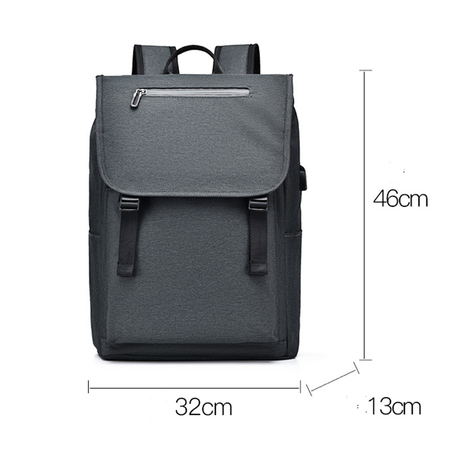 Nylon Laptop Backpack for Travel With USB Charging Port 2