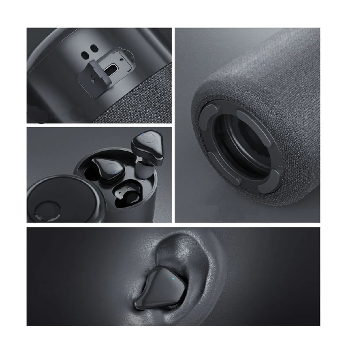 2 in 1 Portable Wireless Bluetooth Speaker and Earbuds 3