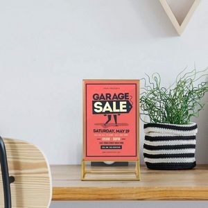 Gold Acrylic Picture Frames Clear Double Sided Menu 6