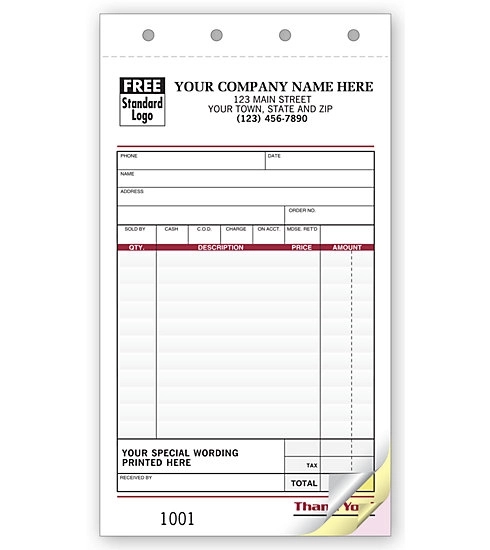 Sales Slips, With Special Wording 2