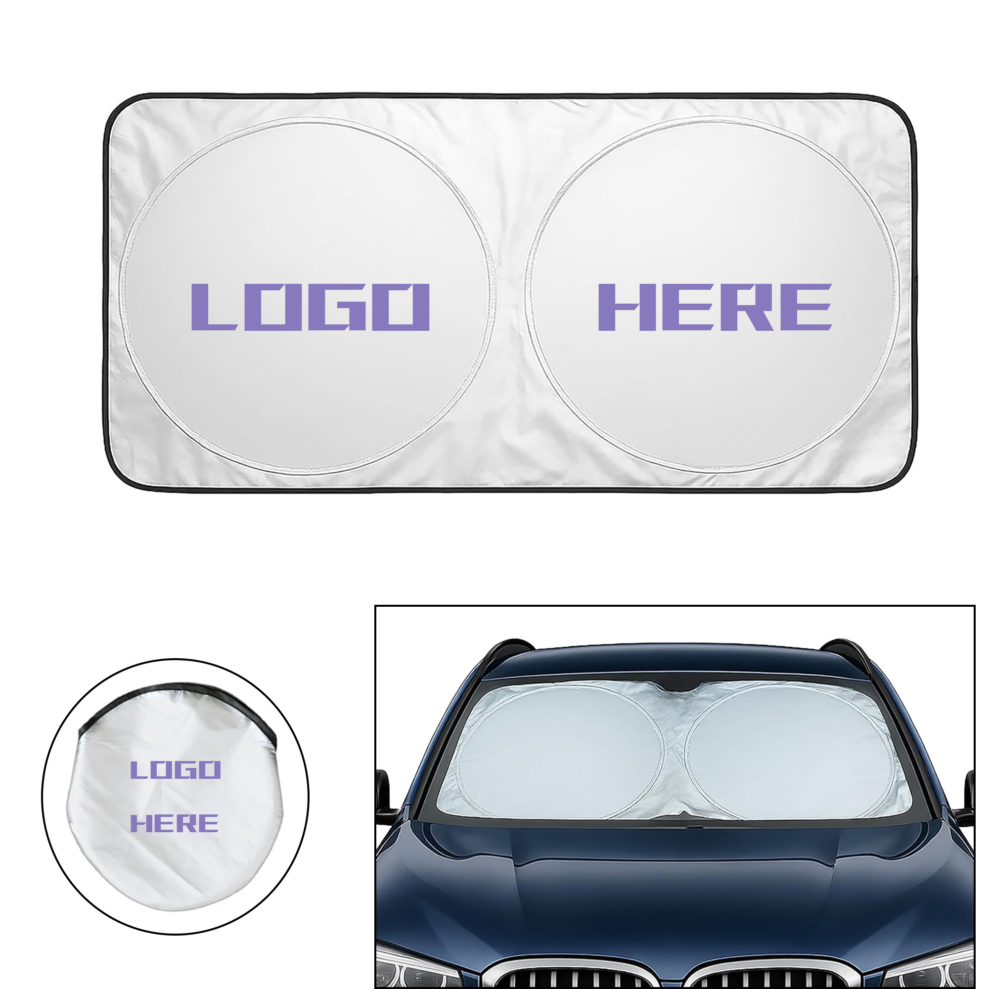 Foldable Front Window Shade UV Protection 3