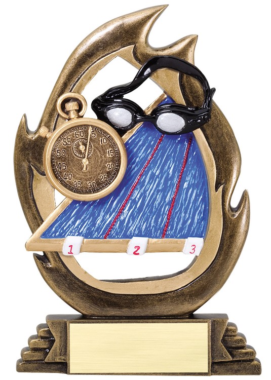 7 1/4" Tall Swimming Flame Series Award 3