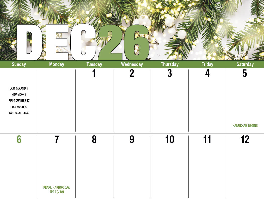 Good Value™ Seasonal Expressions Big Block - Stapled Calendar 27
