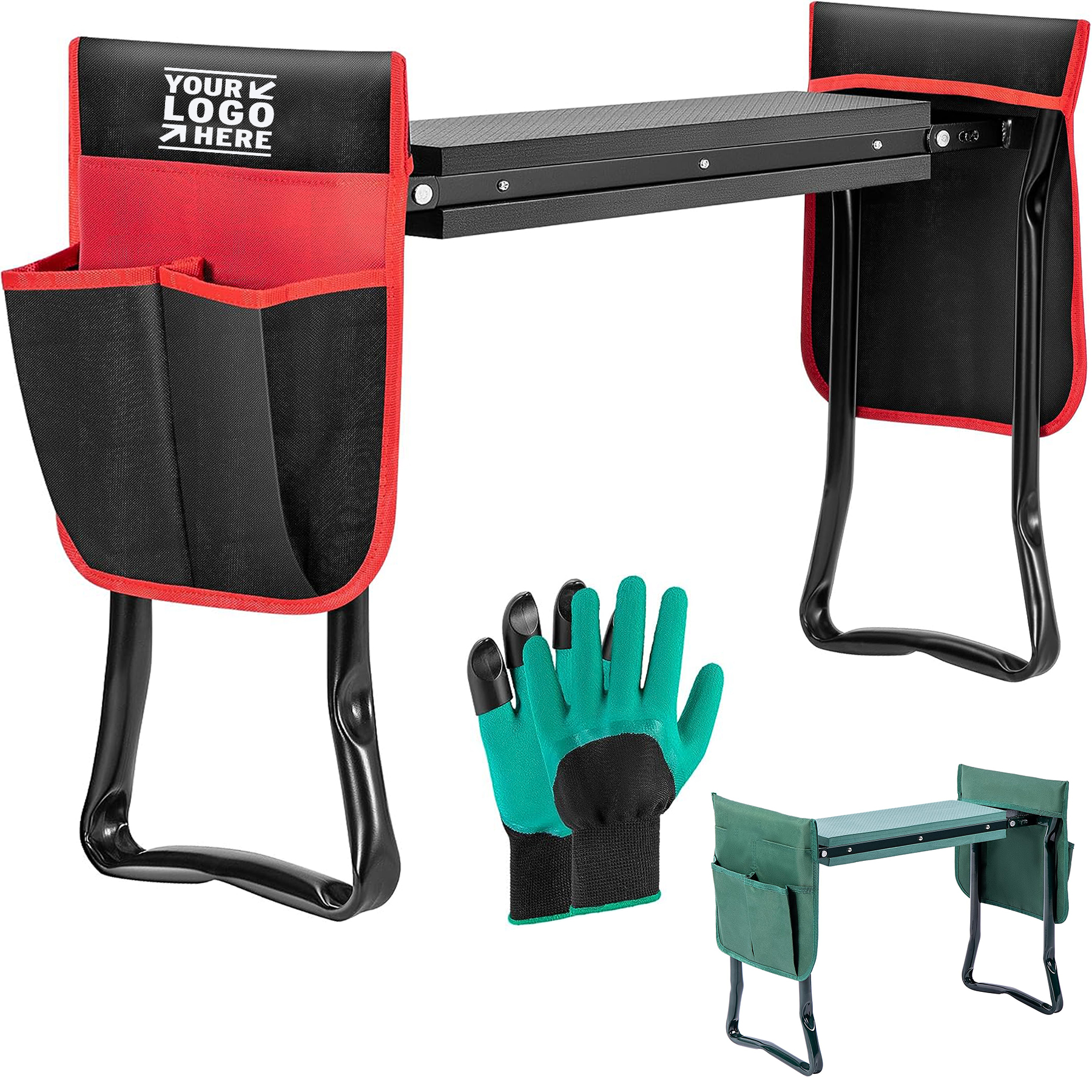 EVA Foam Pad and 2 Tool BagsPortable Garden Kneeler Foldable Garden Bench Seat 2