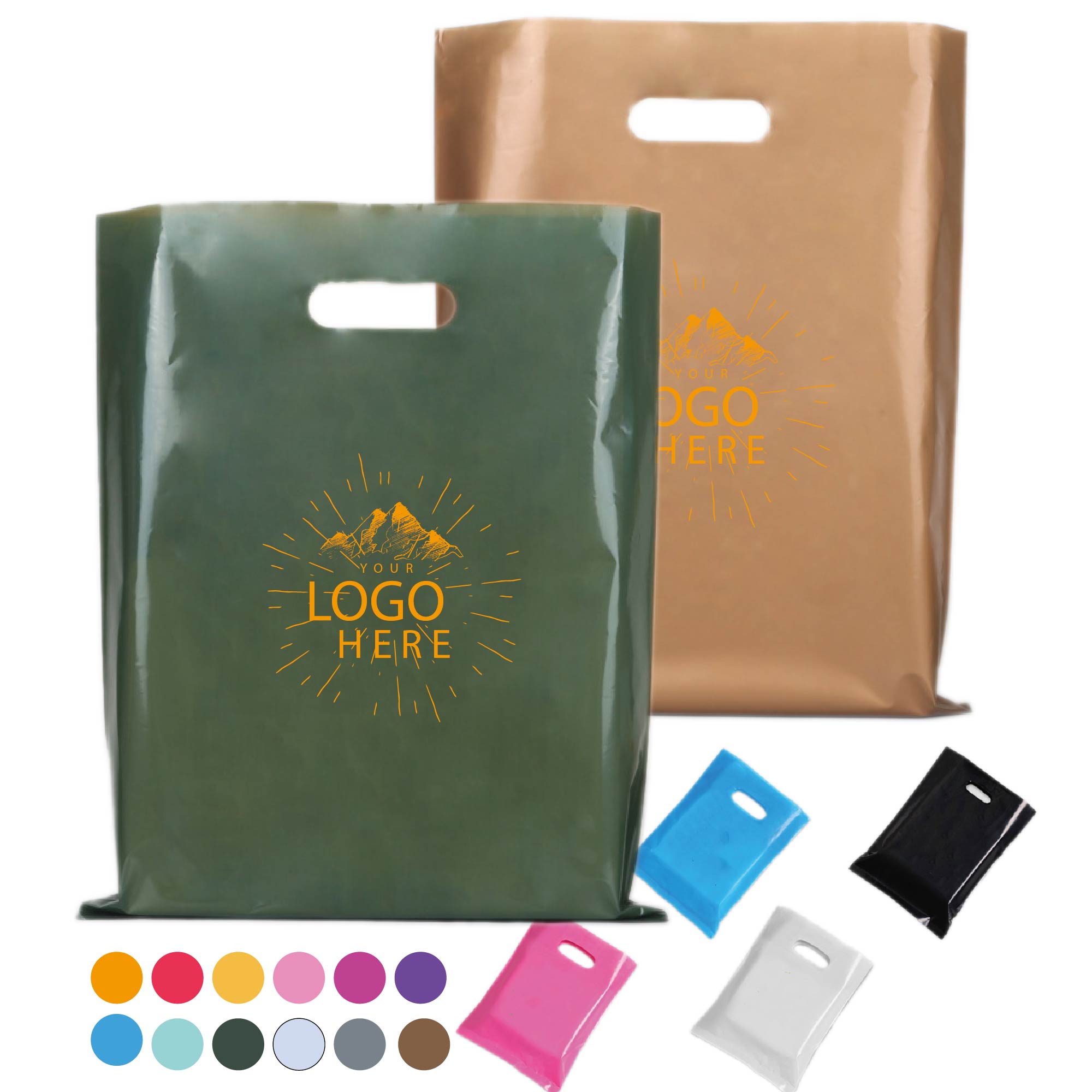Reusable Plastic Bags with Custom Die Cut Handles 2