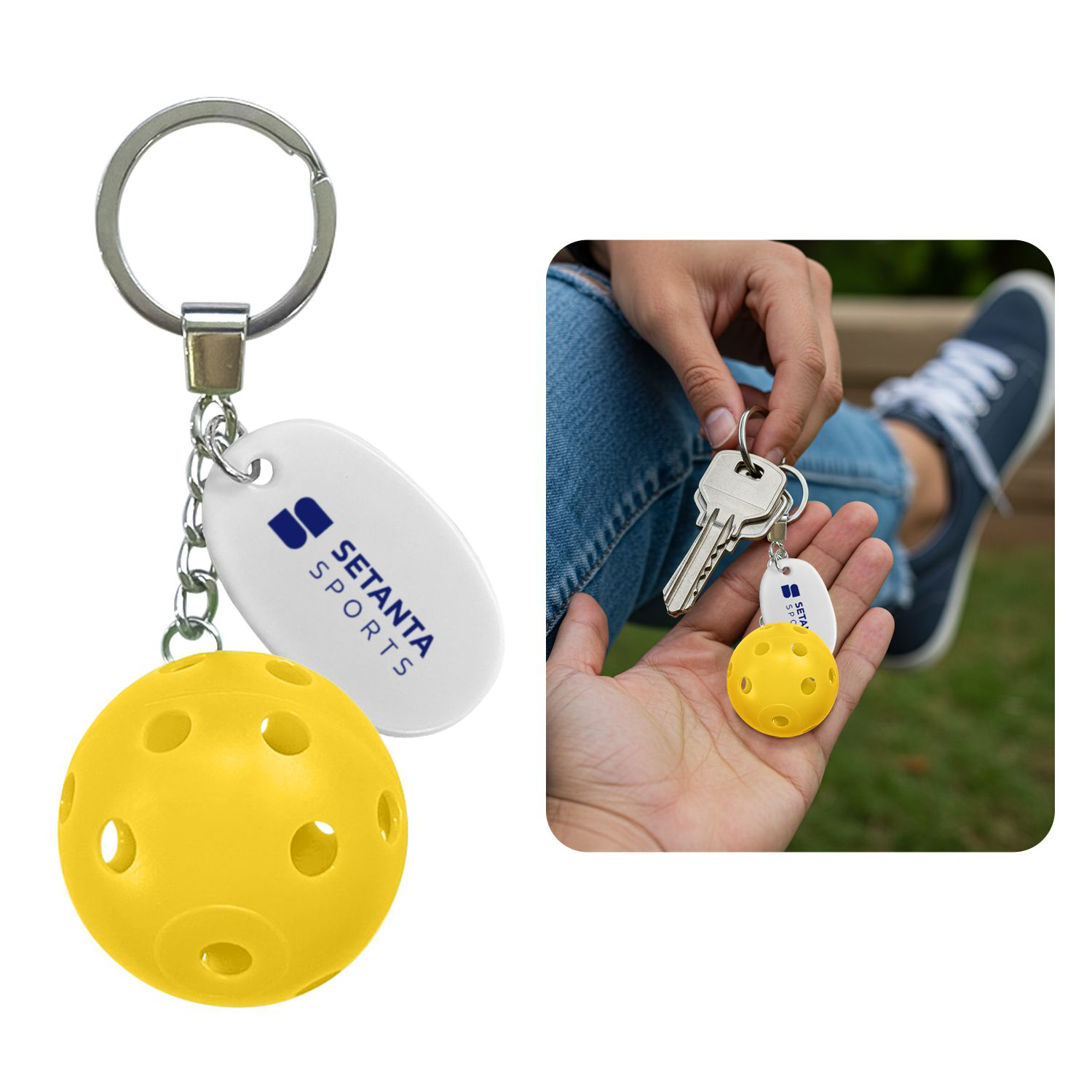 Pickleball Keychain 2
