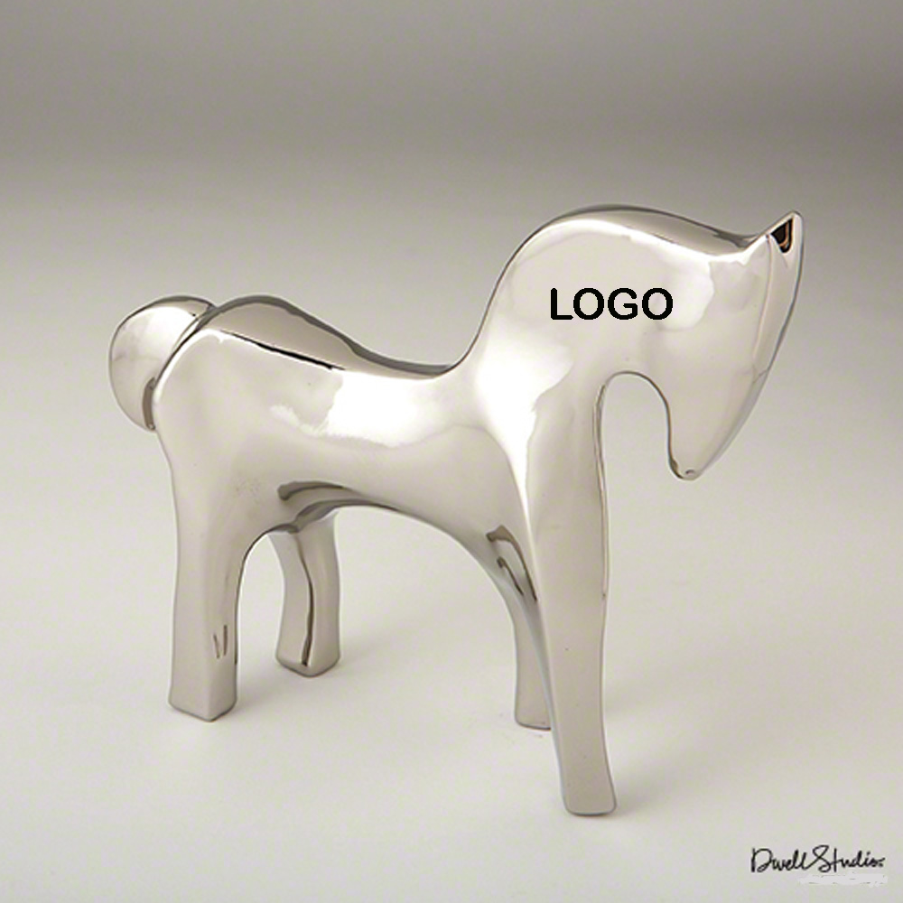 Unique Electroplated Ceramic Horse for Home Deco and Office 1