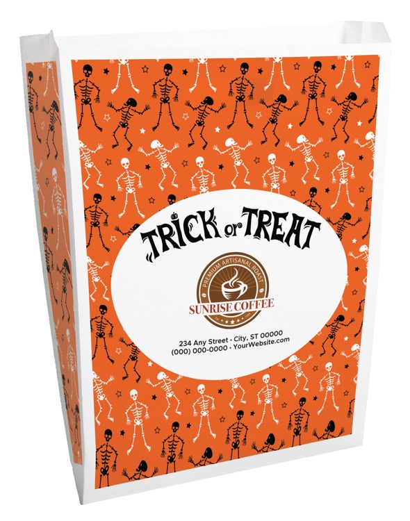 Halloween Scatter Design 2 Merchant Paper Bags (12" x 15" x 2.5")