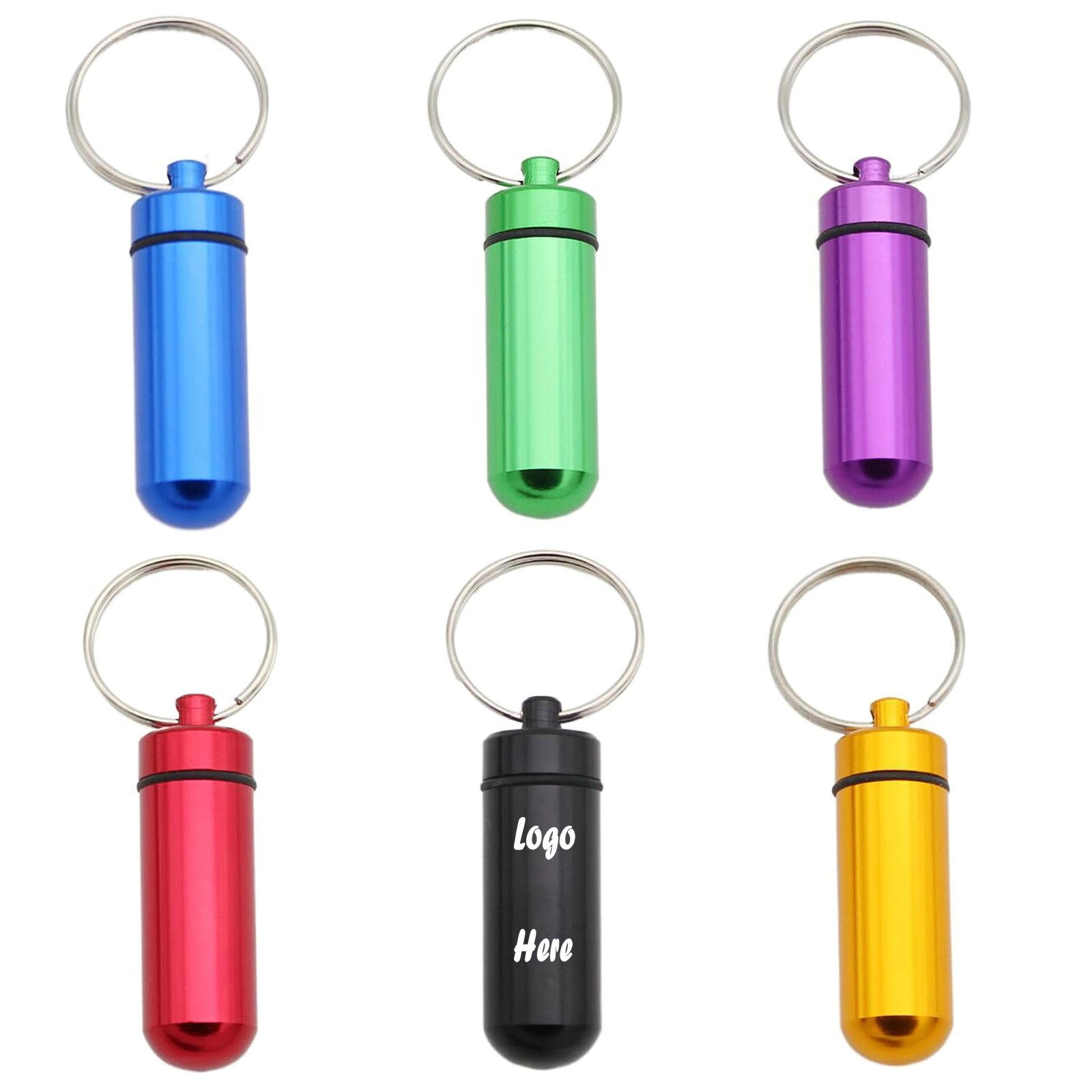 Mini Metal Pill Box With Keychain 1