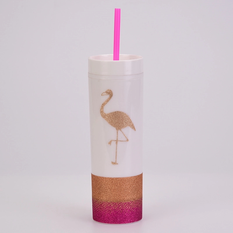 Custom AS Plastic Material Straw Tumbler 10
