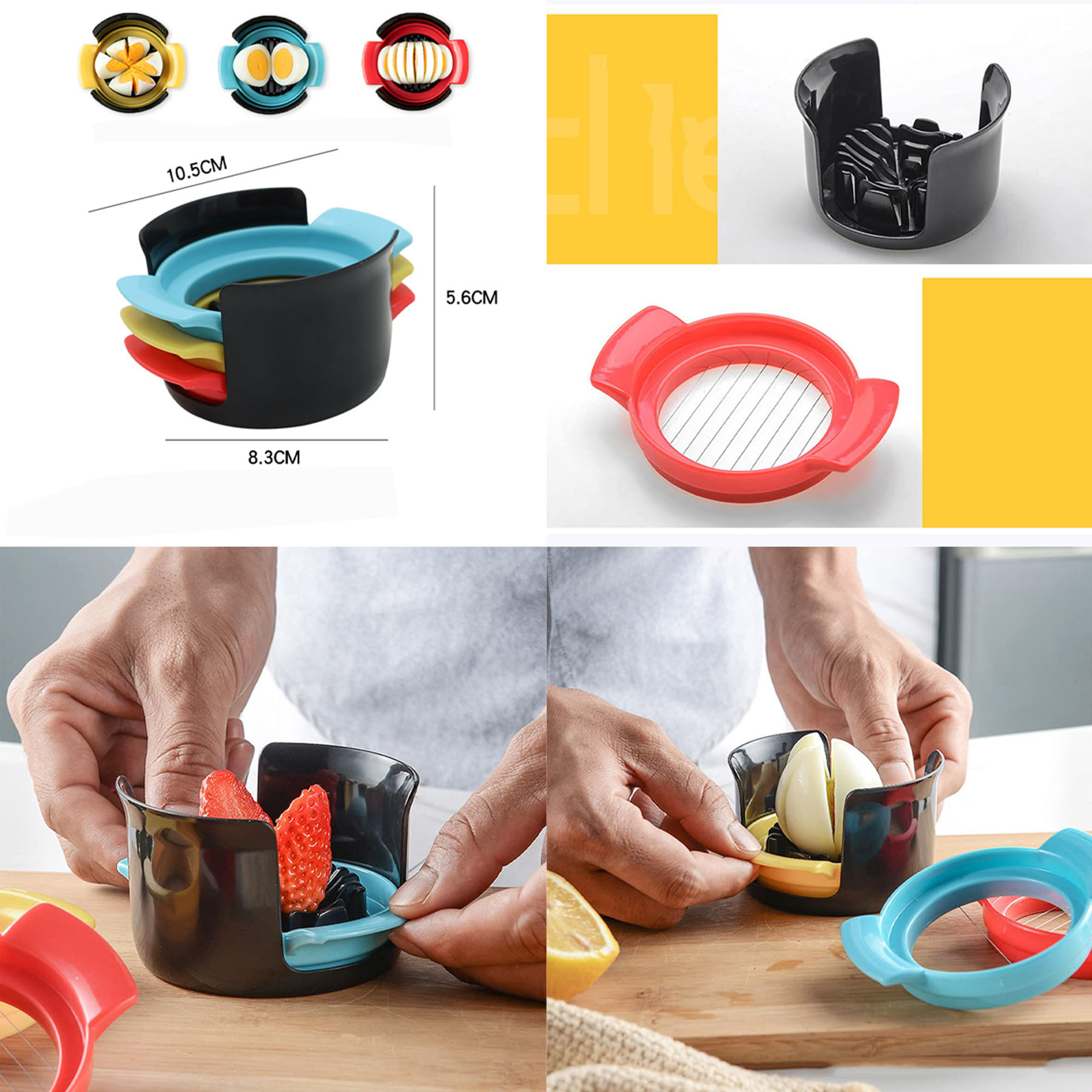 Stainless Steel 3 in 1 Egg Slicer 2