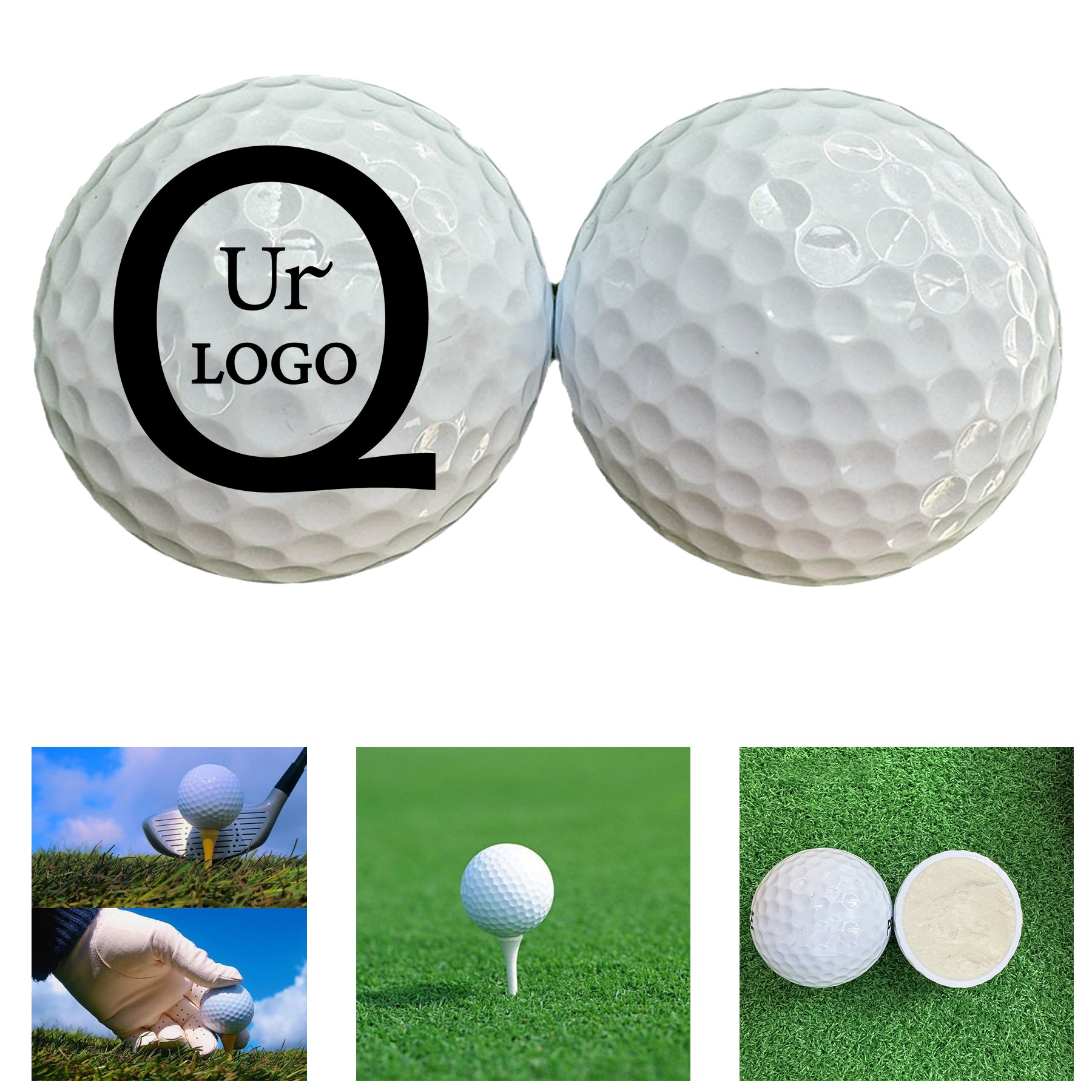 Customizable White Practice Ball 2-Layer