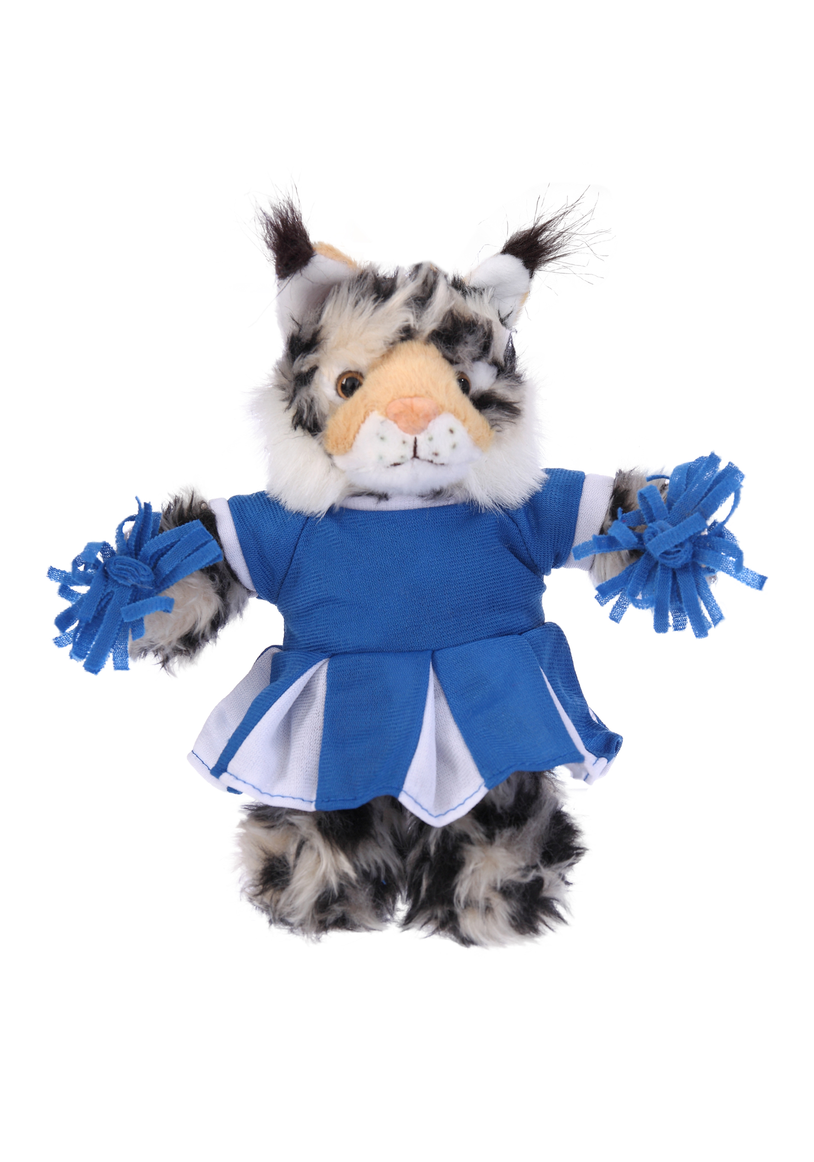 Soft Plush Stuffed Wild Cat (Lynx) with Cheerleader Outfit 1