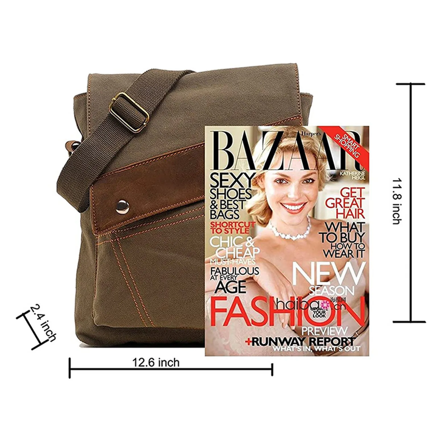 Vintage Small Canvas Shoulder Bag 4