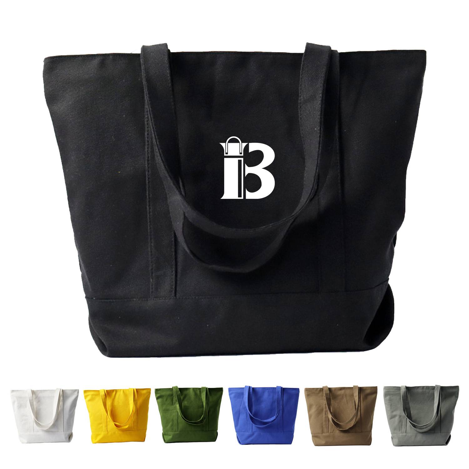 Canvas Tote Bag For Travel and Shopping, custom tote bag with logo imprint 2