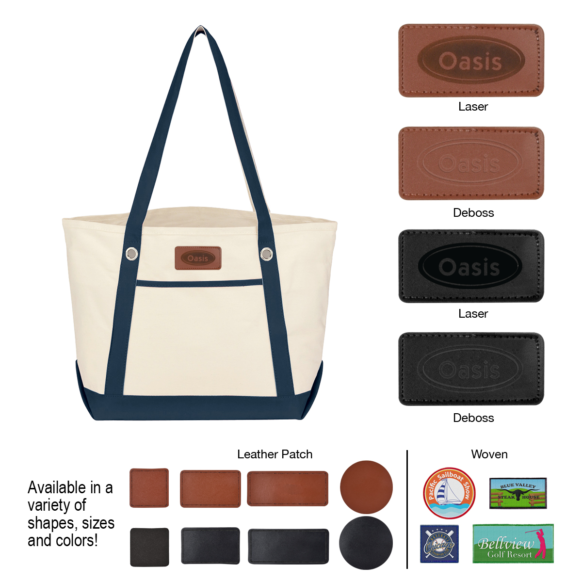 Medium Cotton Canvas Sailing Tote Bag 34