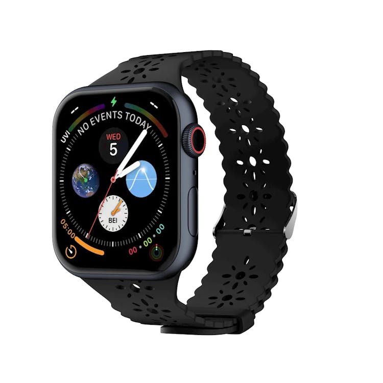 Apple Watch Lace Bands - Black Silicone 38mm/40mm/41mm 2