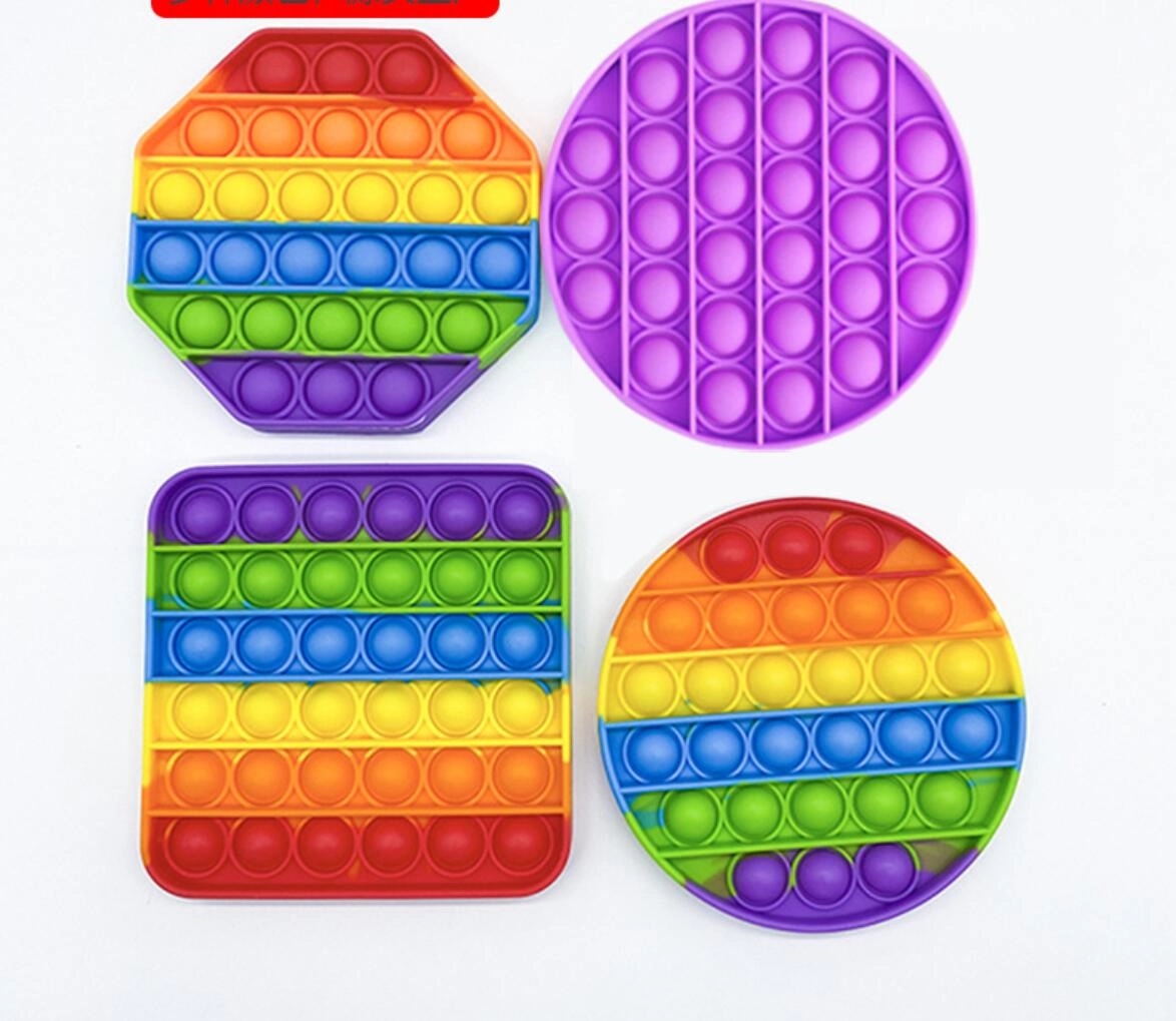 Custom Printed Silicone Push Pop Bubble Fidget Toys 4