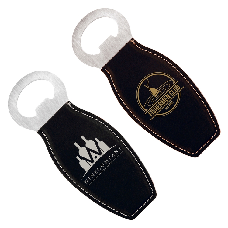 Ergonomic-Shape Leatherette Magnetic Bottle Opener 5