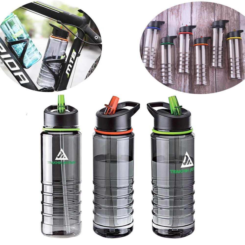 800ml Plastic Sports Bottle with Transparent Straw 27oz 4
