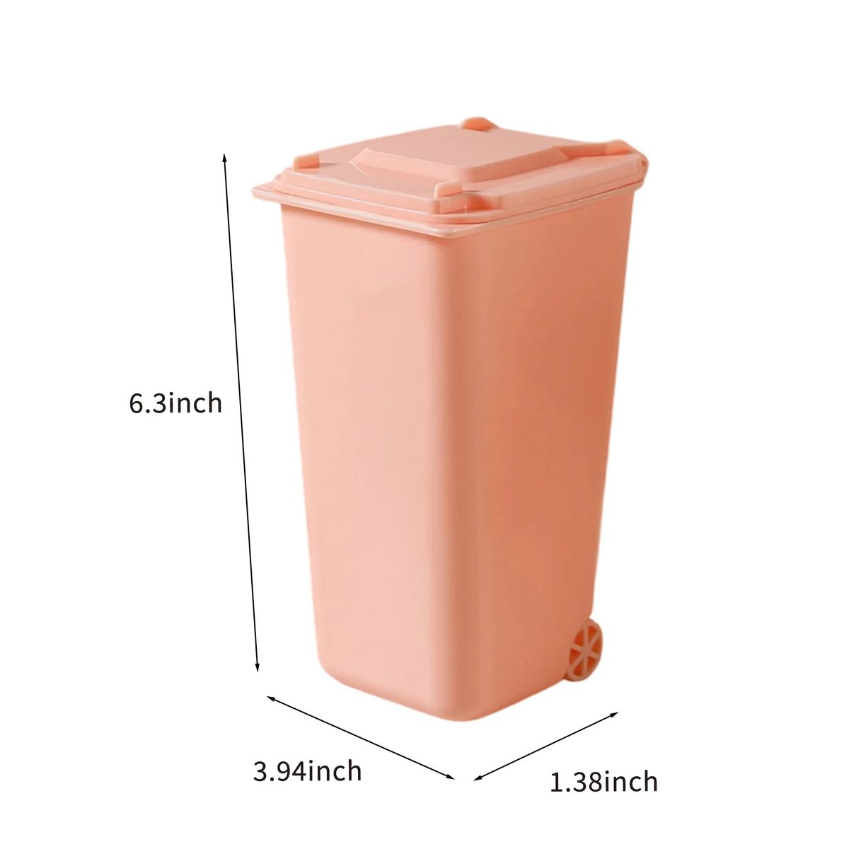 Plastic Mini Trash Bin Pen Holder with Lid 3