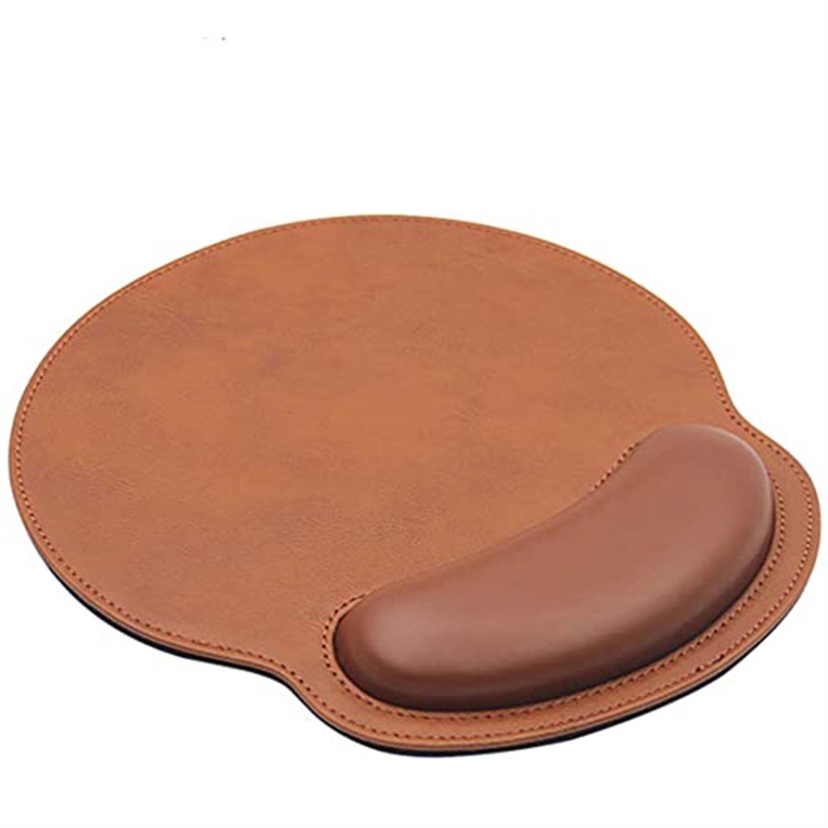Leather Oval Mousepad with Wrist Rest 4