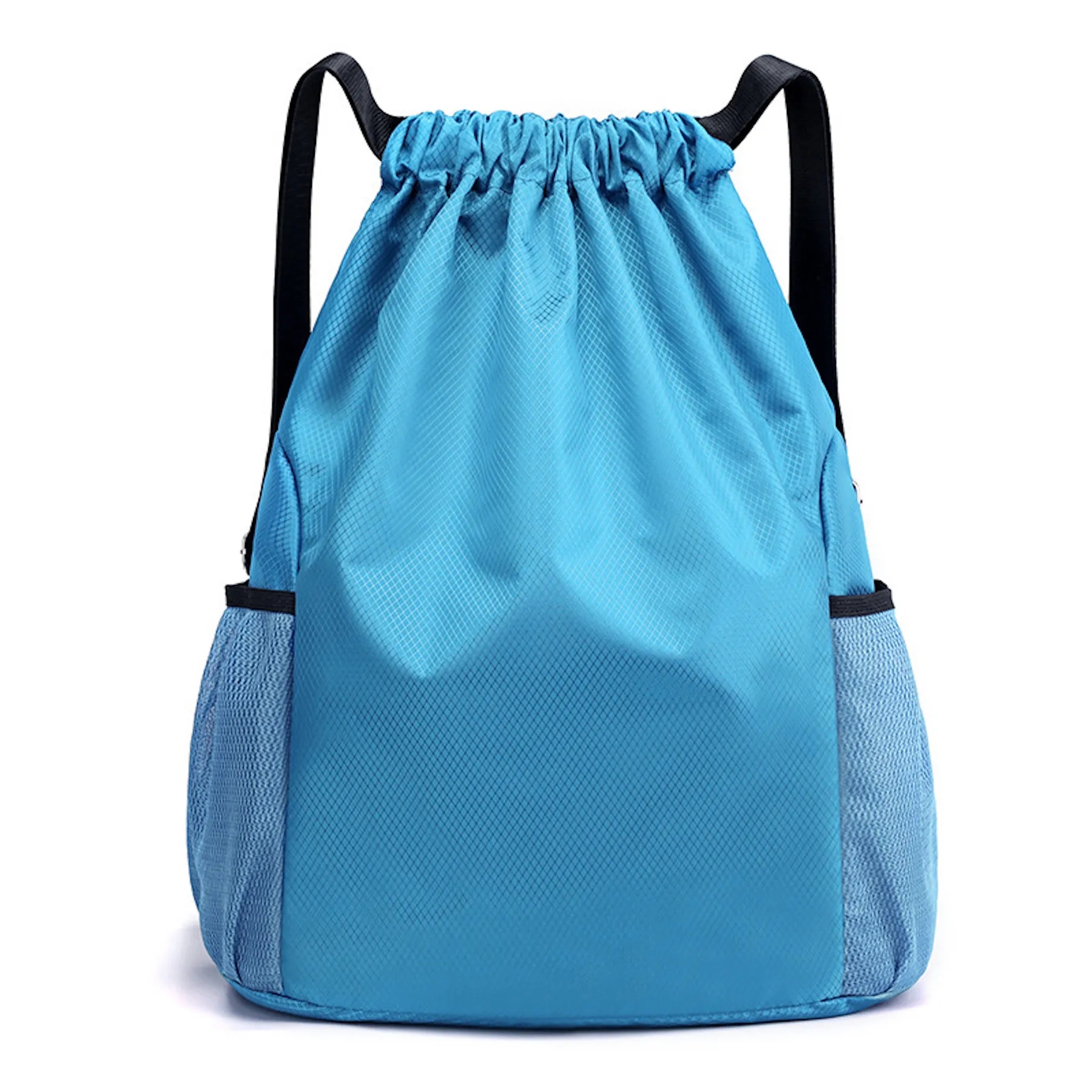 Drawstring Backpack Sports Gym Bag w/2 Water Bottle Holder 3