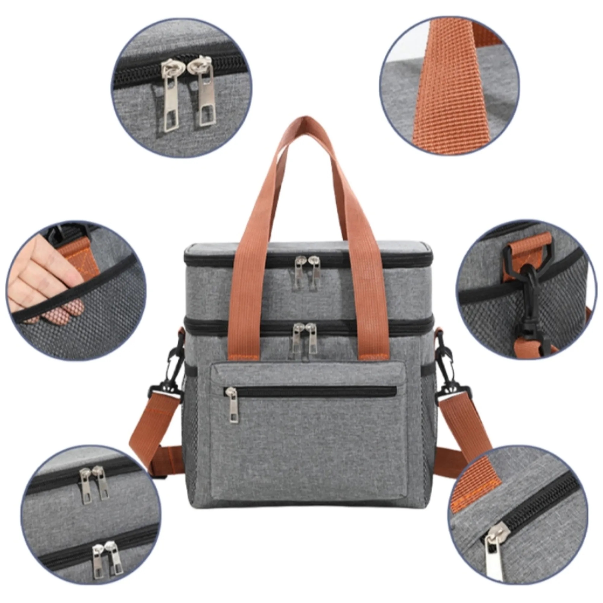Insulated Oxford Outdoor Picnic Tote Bag Durable 2