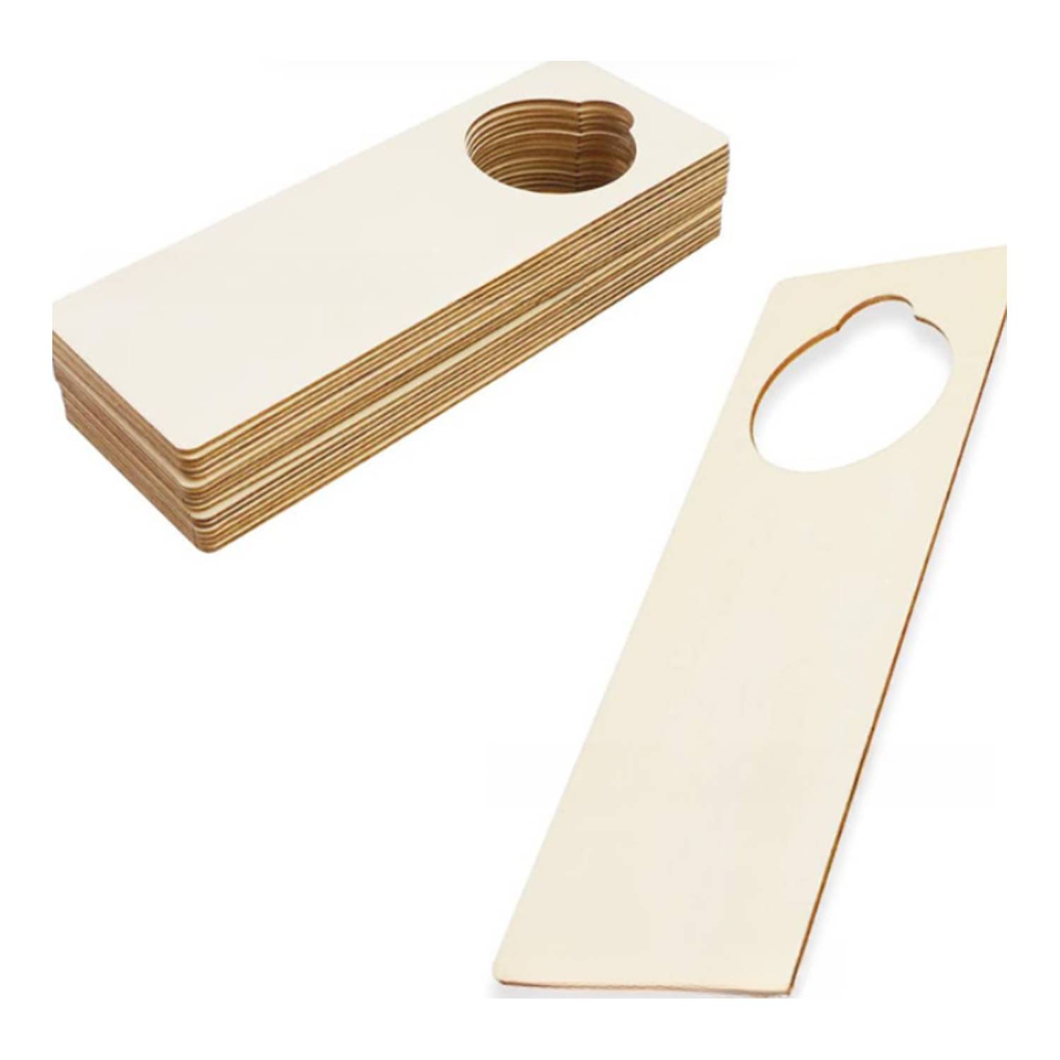 Wooden Double Sided Custom Door Hanger Tag 4