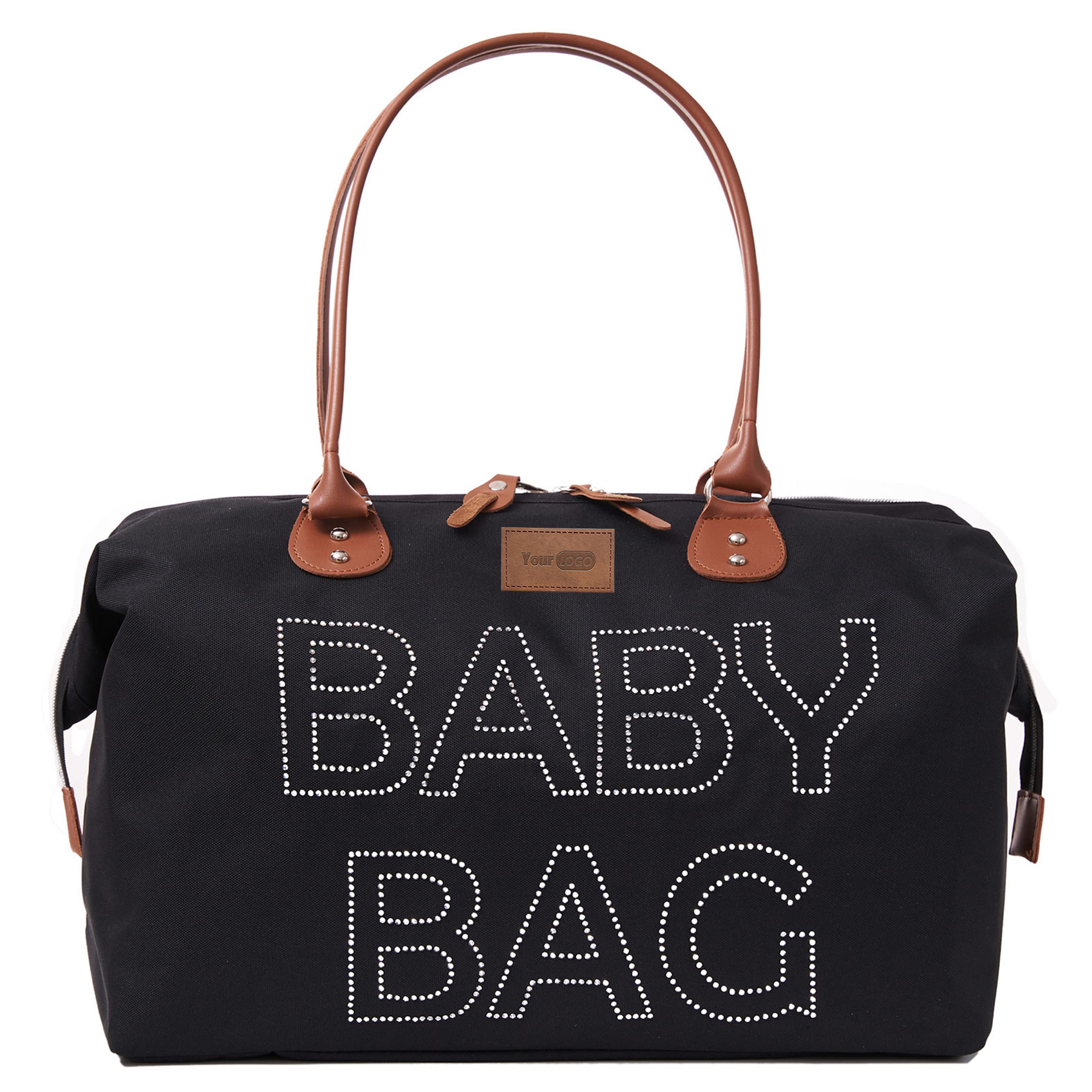 Polyester Baby Diaper Hospital Tote Duffelbag black 8
