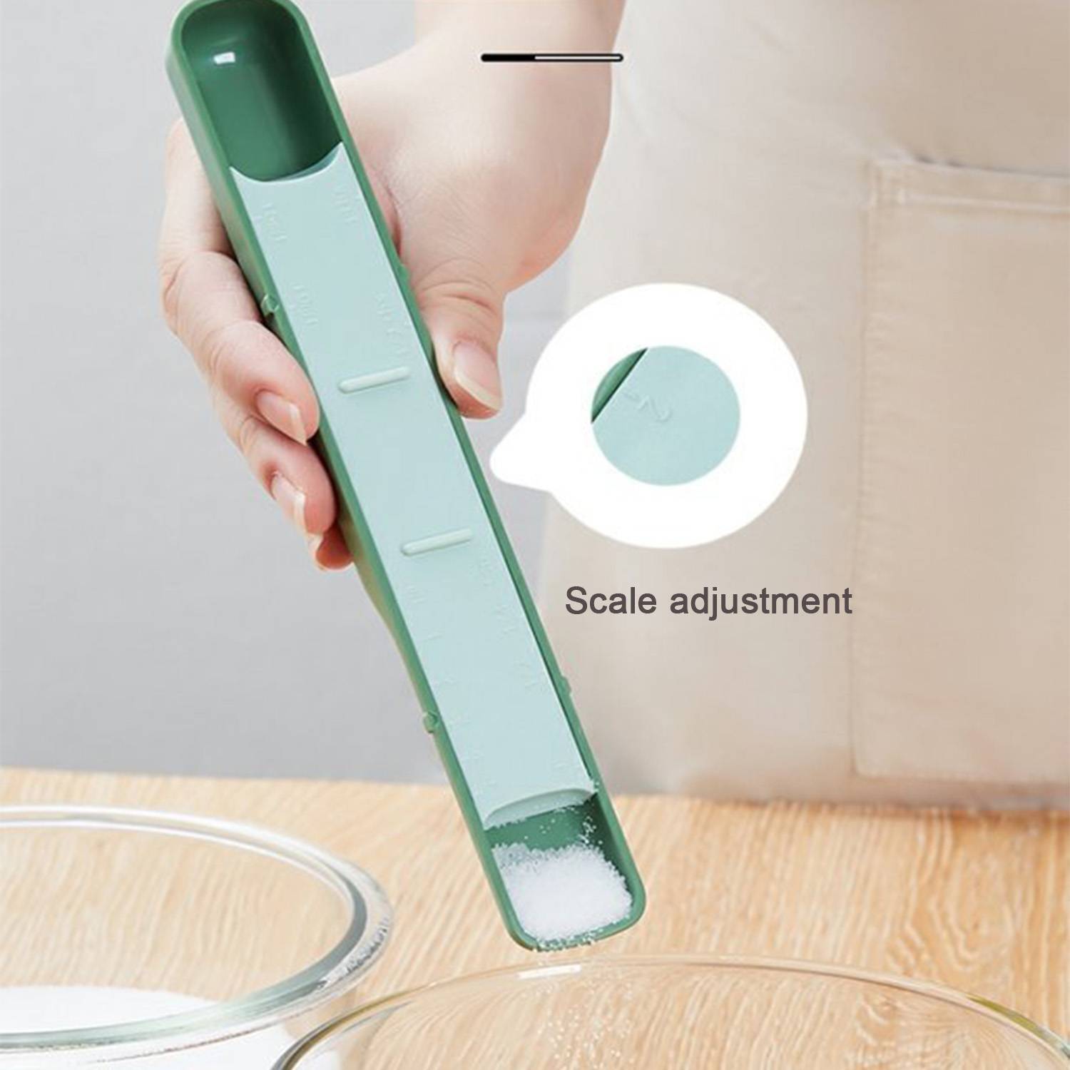 Double headed measuring spoon with Adjustable Scale 3