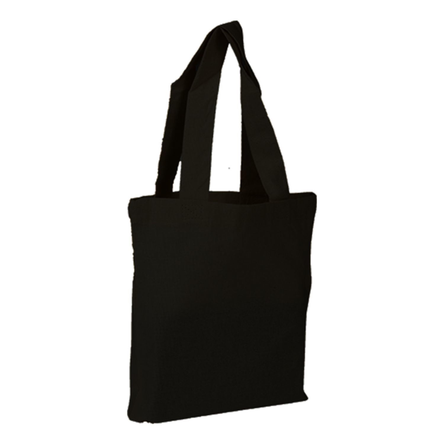 100% Cotton Canvas Sheeting Large Tote Bag w/ Mini Gusset USA Decorated (11" x 13")