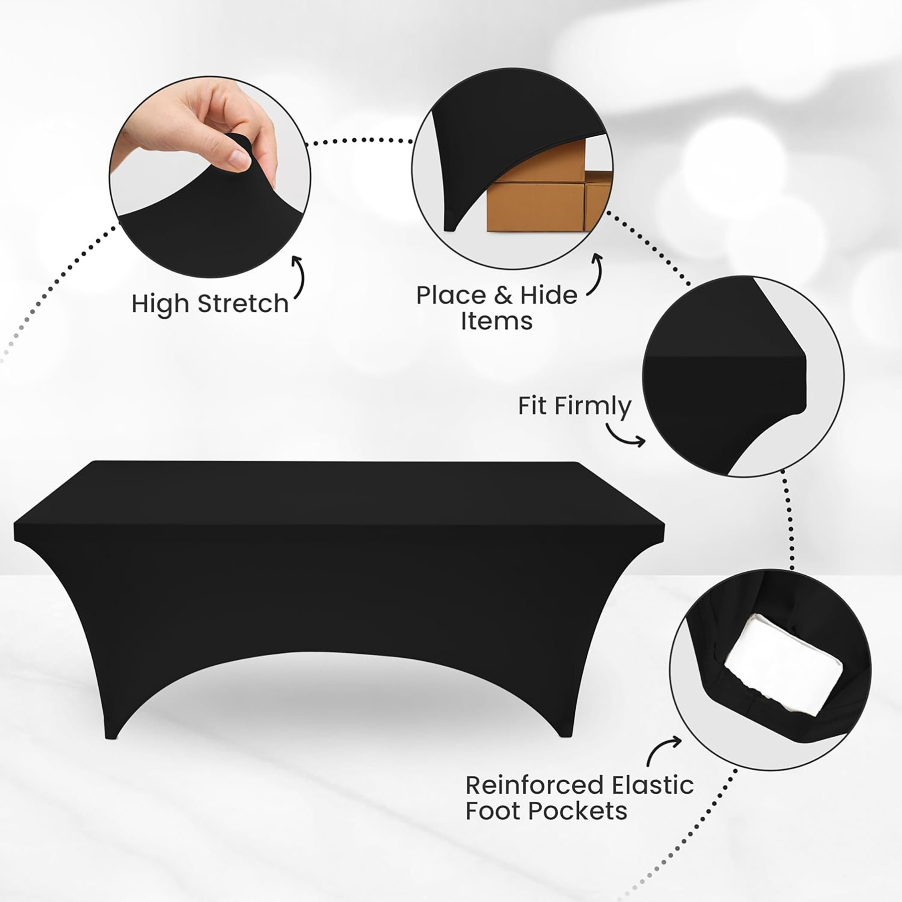 6FT Stretch Spandex Table Cover 16