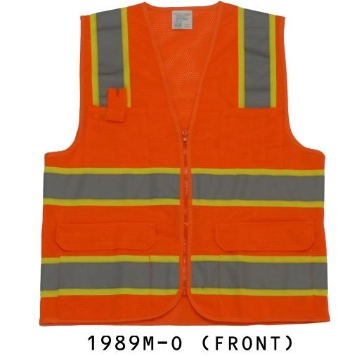 Ansi Class 2 Safety Vest , 2 Tone, Mesh, Orange 2