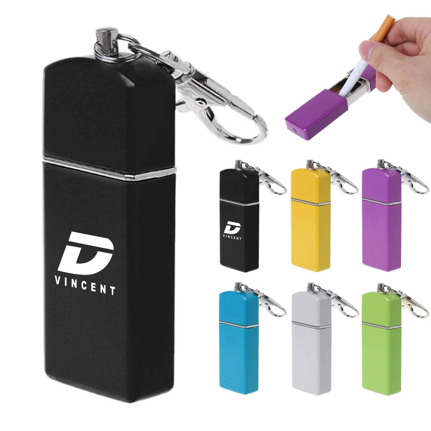 Portable Mini Metal Keychain Ashtray 2