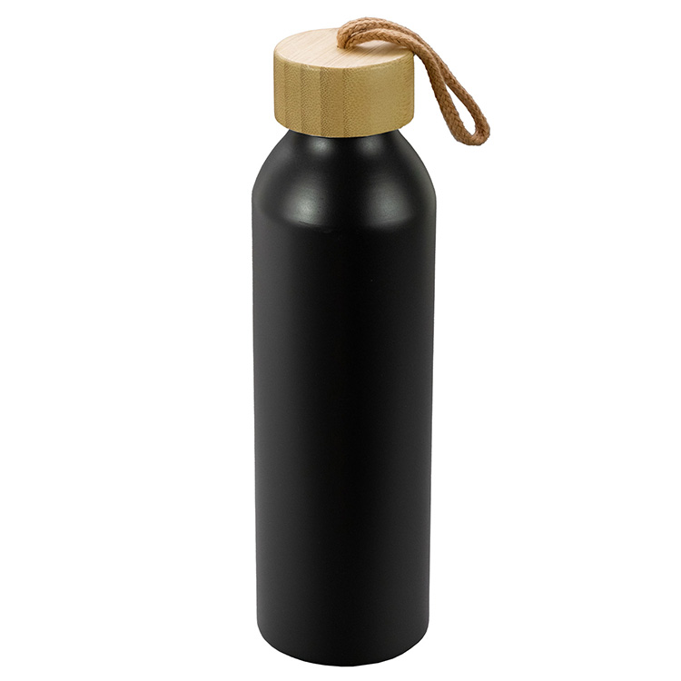 "WHITNEY" 22oz Recycled Aluminum Bottle With a Bamboo Lid 12