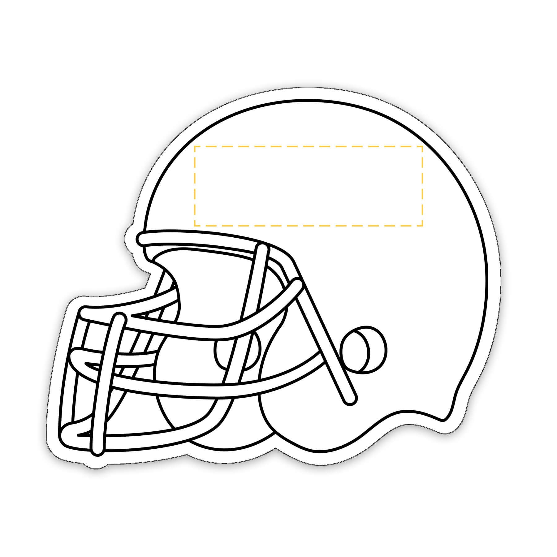 Football Helmet Shaped NoteKeeper™ Magnet 20 Mil 4