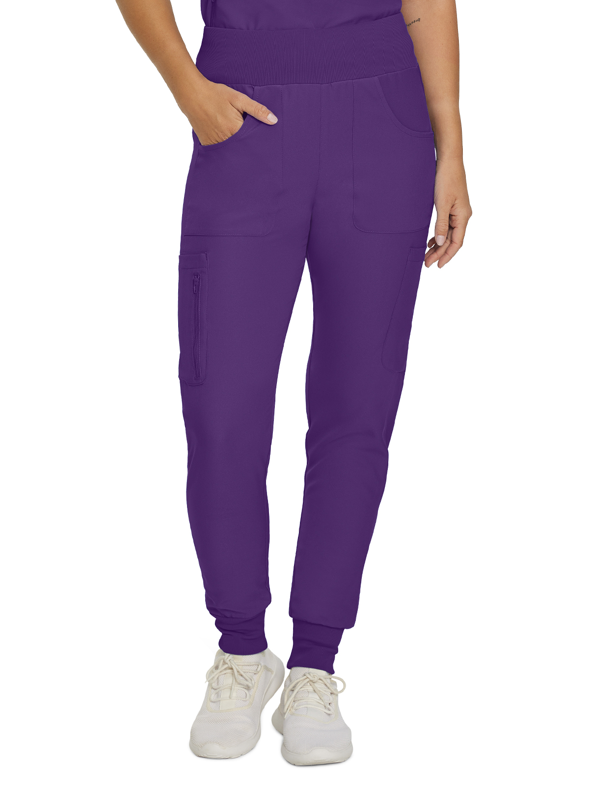 Landau - Forward - Women's Seven-Pocket Mid-Rise Rib-Knit Elastic Waist Jogger Pant 11