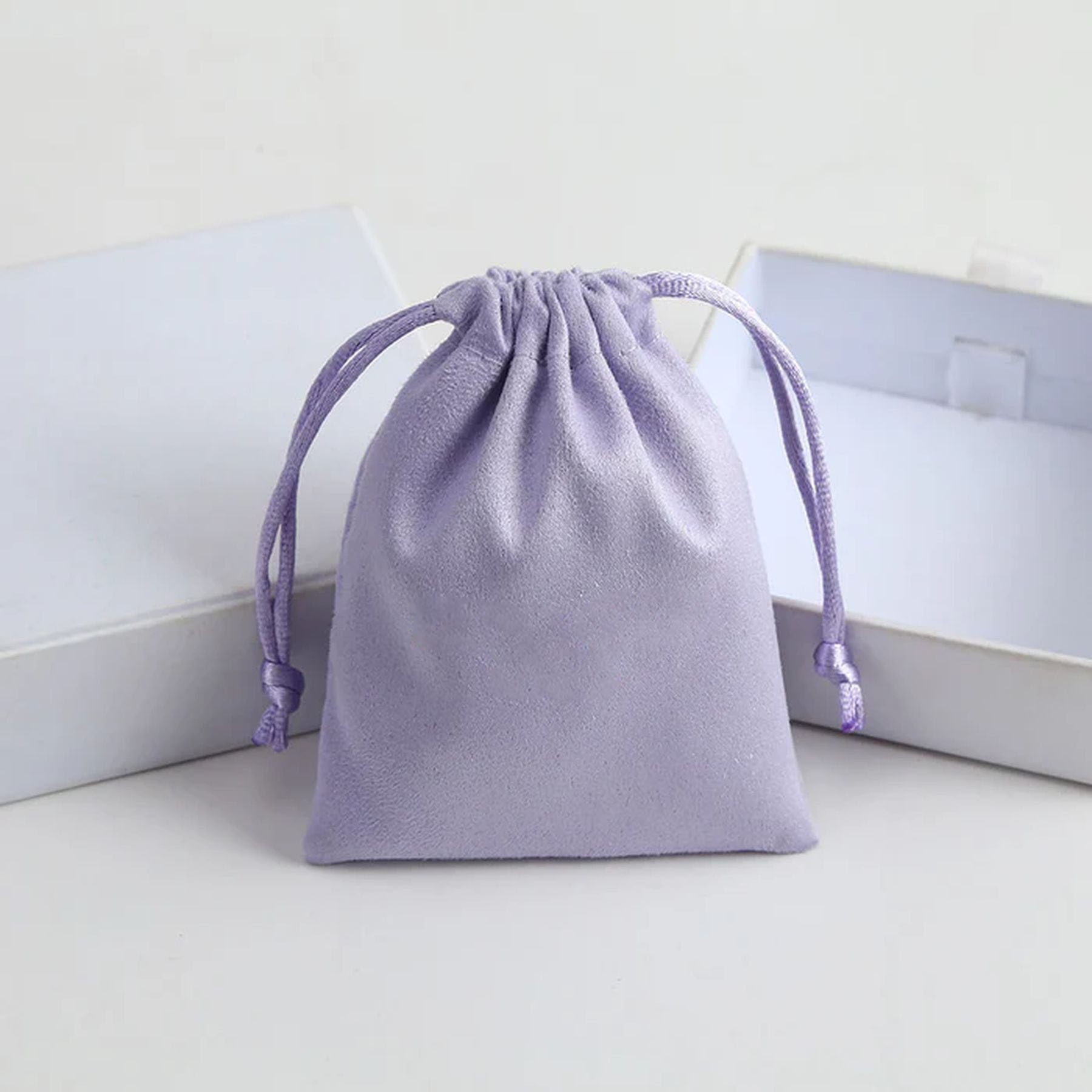 Suede Drawstring Jewelry Bag Gift Packaging Pouch 6