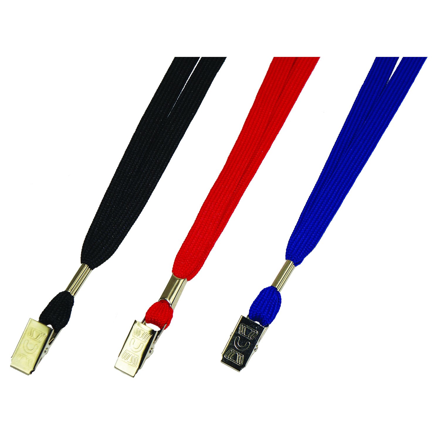 3/8 inch Flat BLank Lanyards with Bull Dog Clip 2