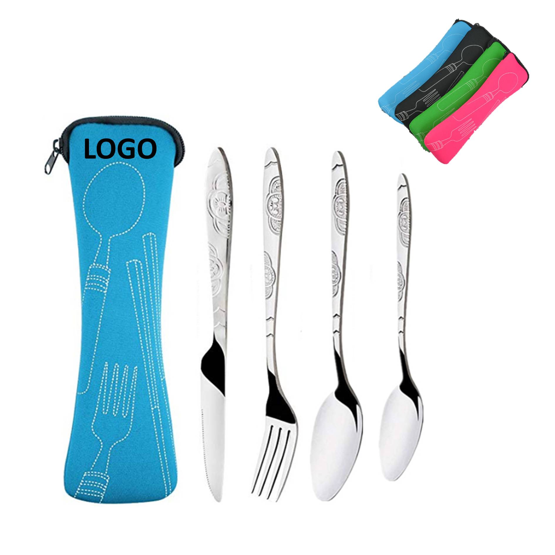 4 Piece Cutlery Set In Pouch 2