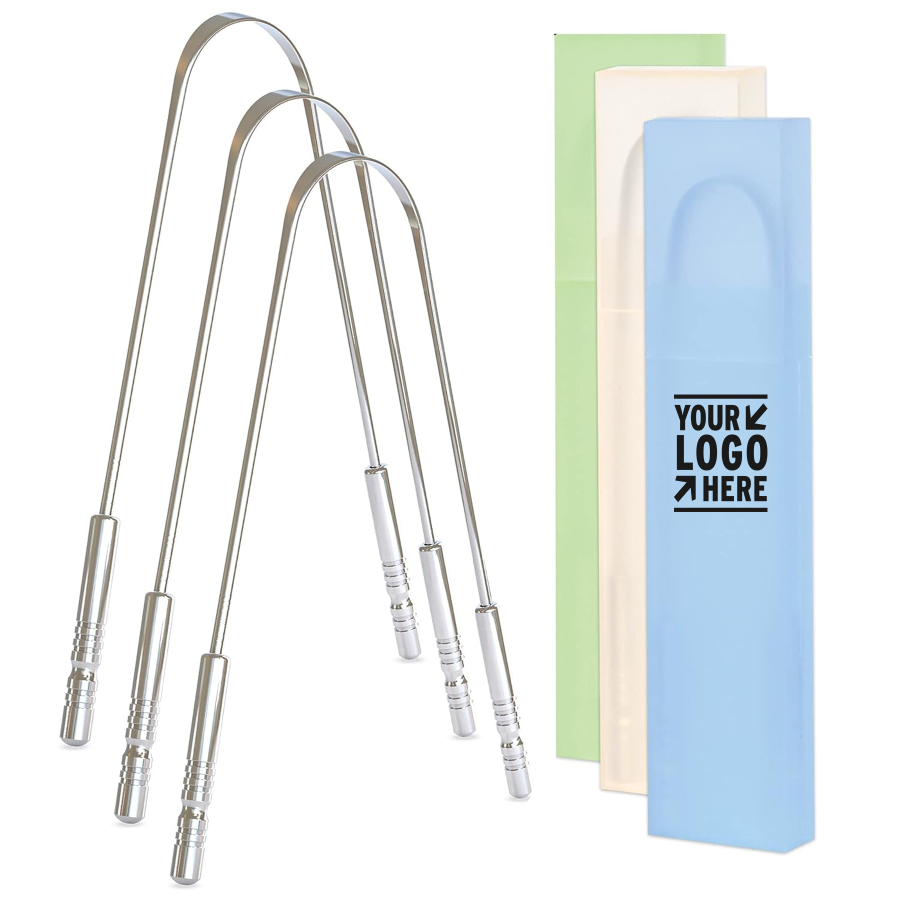 Adults Easy to Use Oral Care Tongue Scraper with Travel Case   2
