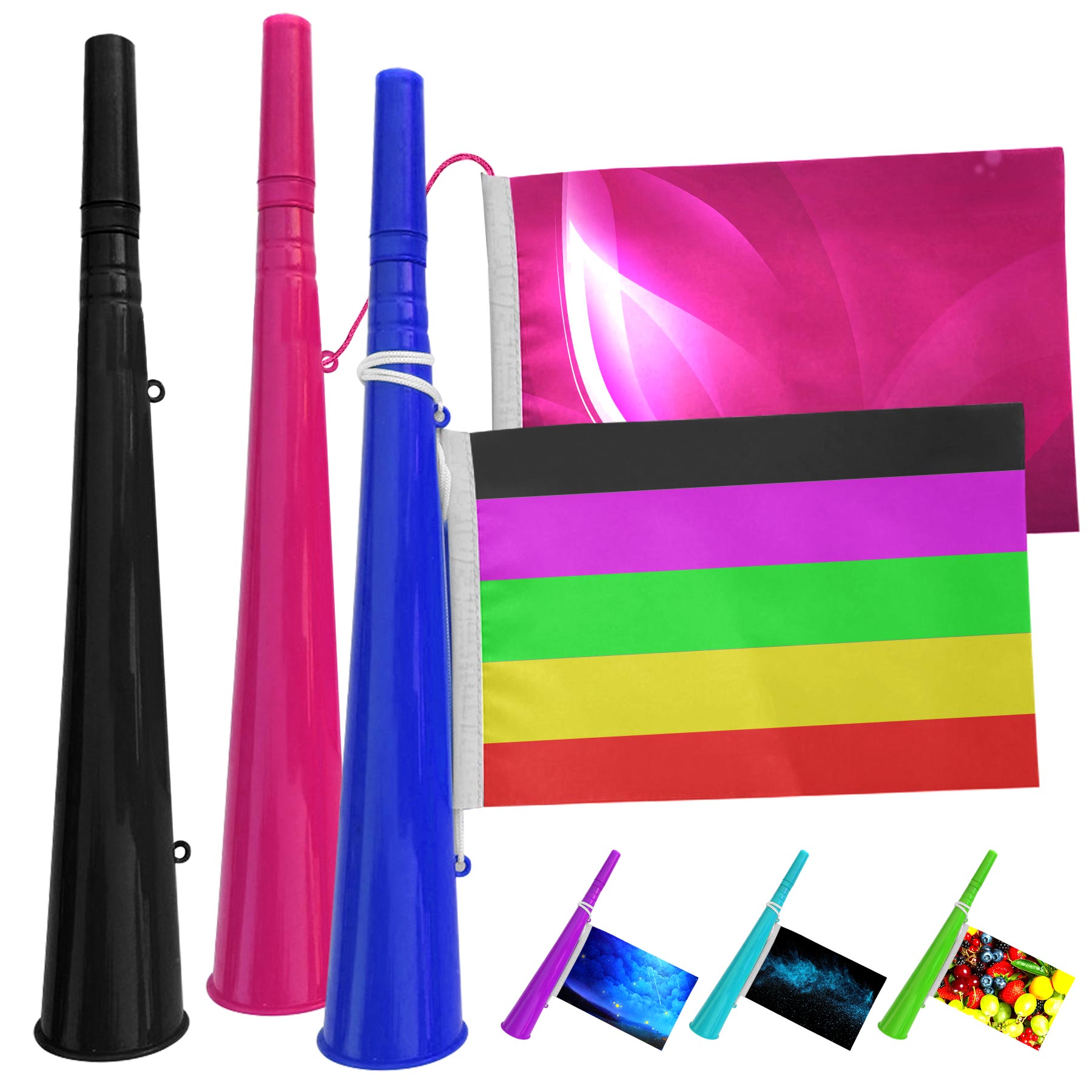 Flag Plastic Vuvuzela Fan Horns 1