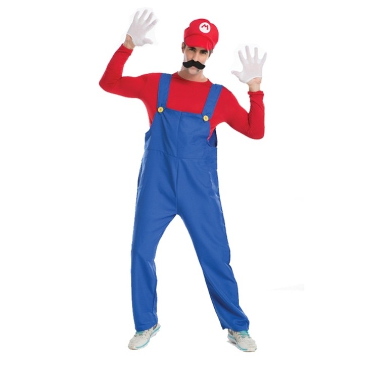 Super Mario Costumes for Adult Suspender Trousers 2