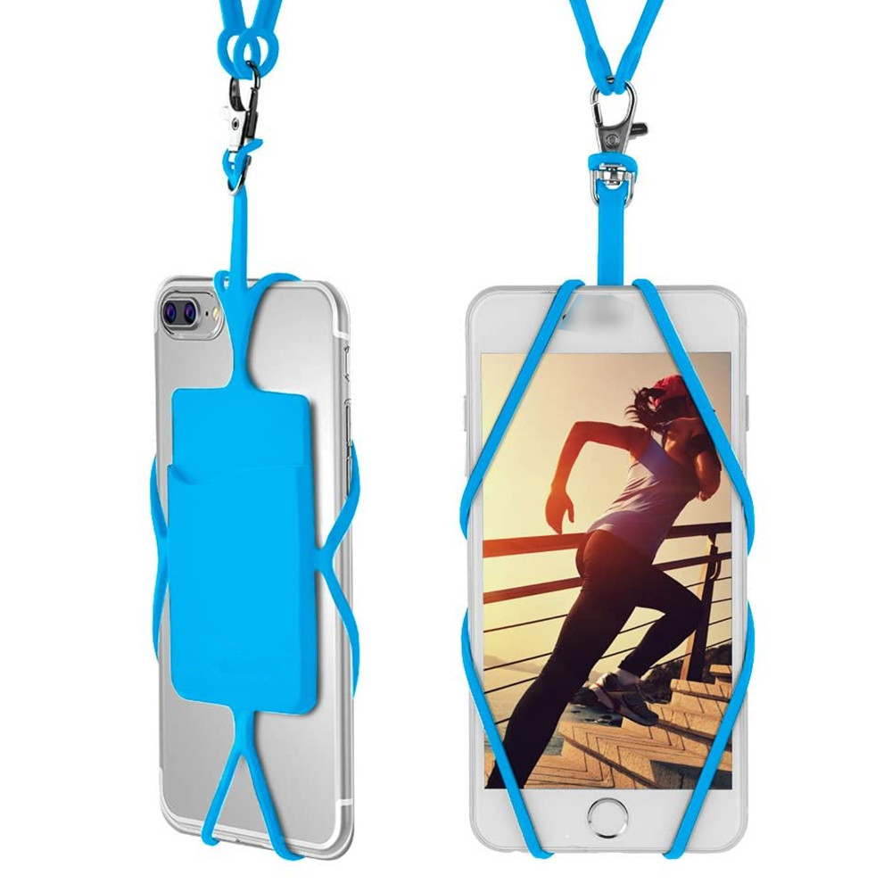 Phone Strap Neck Lanyard Holder Cover with Card Slot Smart Catch