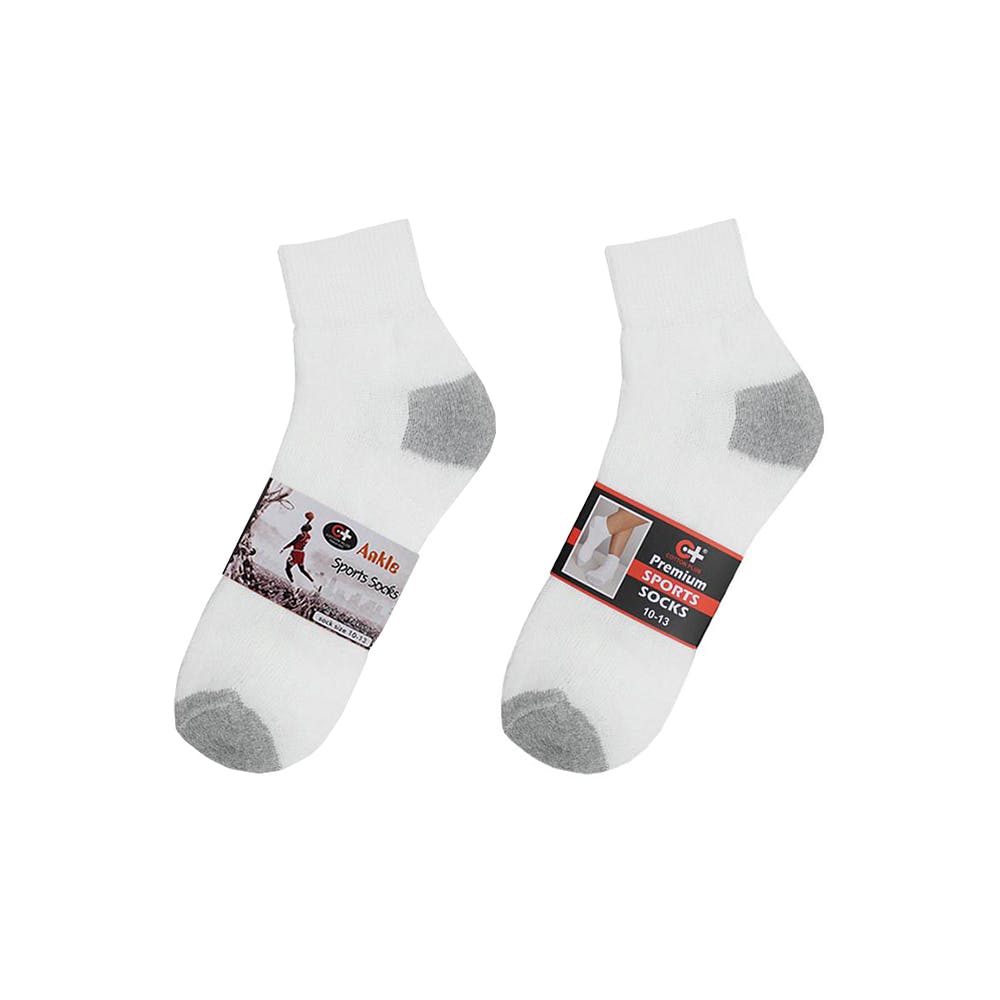 Men's Ankle Socks - White Size 10-13 2